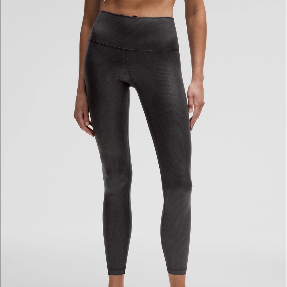 Lululemon Align Rib HR Pant 15” Shine 

 Charcoal High-Rise Leggings